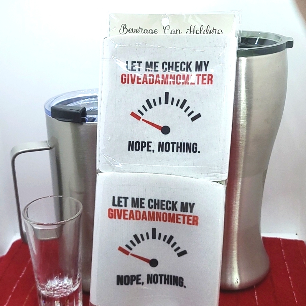 Beverage holder set of 2 for can water bottle - funny comical 😄 designs